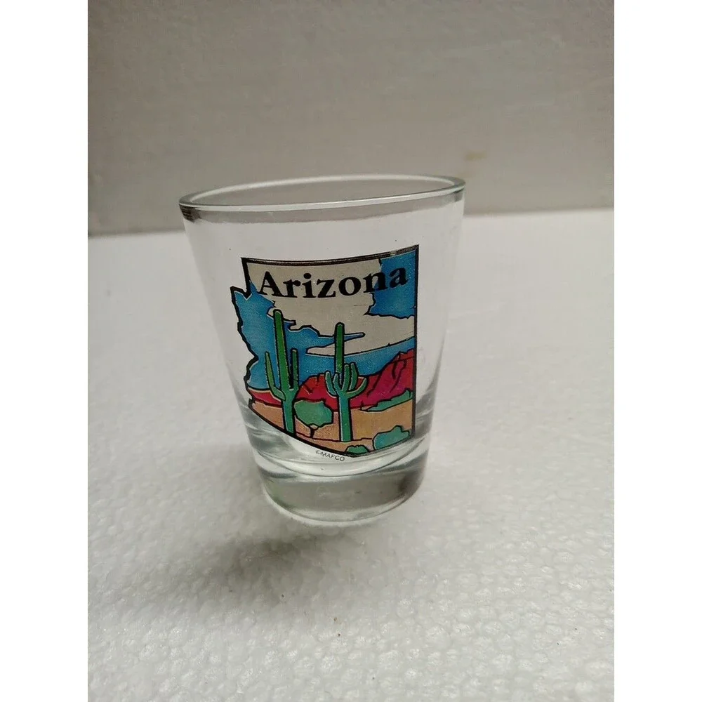 Arizona Shotglass Sonoran Desert Cactus Saguaro Copper State Grand Canyon